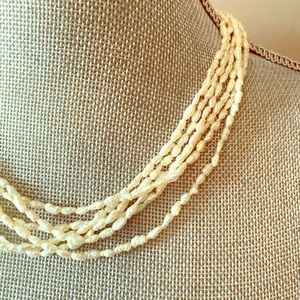 Off White Beaded Necklace